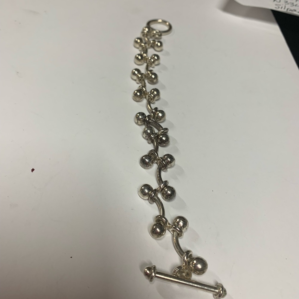 Silpada Polished Bar Bead Link Bracelet